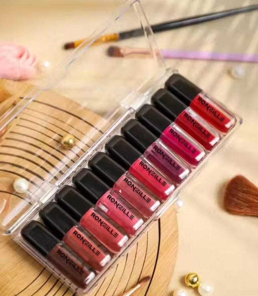 Ronzille liquid matte lipstick set of 10 – waterproof, non-transfer, long-lasting shades