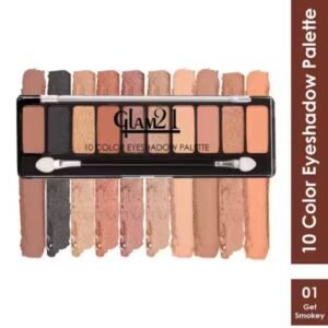 Glam21 Get Smokey eyeshadow palette – Shade 01 with 10 intense smokey tones
