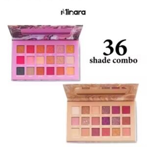 Minara Beauty eyeshadow palette combo – Nude and Rose Gold with 36 matte and shimmer shades
