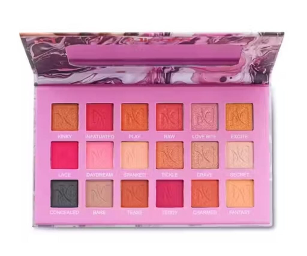 Minara Beauty Rose Gold eyeshadow palette – 18 matte and shimmer shades for beginner-friendly glam