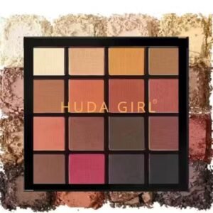 Huda Girl Warm Nude eyeshadow palette – 16 matte and shimmer shades in pro kit
