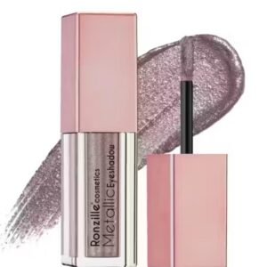 Ronzille metallic shimmer eyeshadow – shade 04 Silver Chrome with foil finish