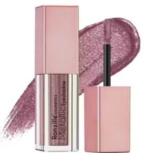 Ronzille metallic shimmer eyeshadow – shade 05 Deep Plum with festive and bridal glow finish