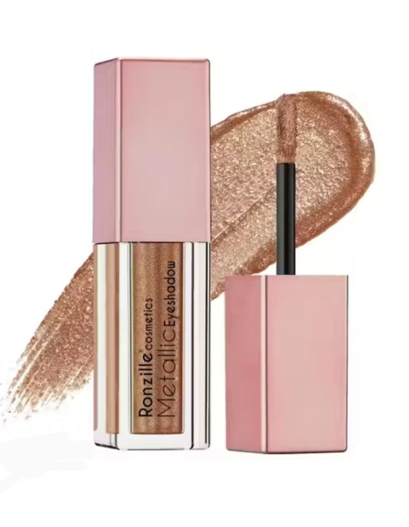 Ronzille metallic shimmer eyeshadow – shade 03 Copper Bronze with festive glow finish