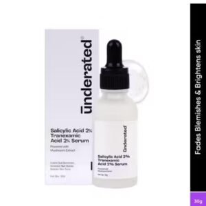 Underated Salicylic Acid + Tranexamic Acid serum – 30ml anti-acne and brightening formula with mushroom extract