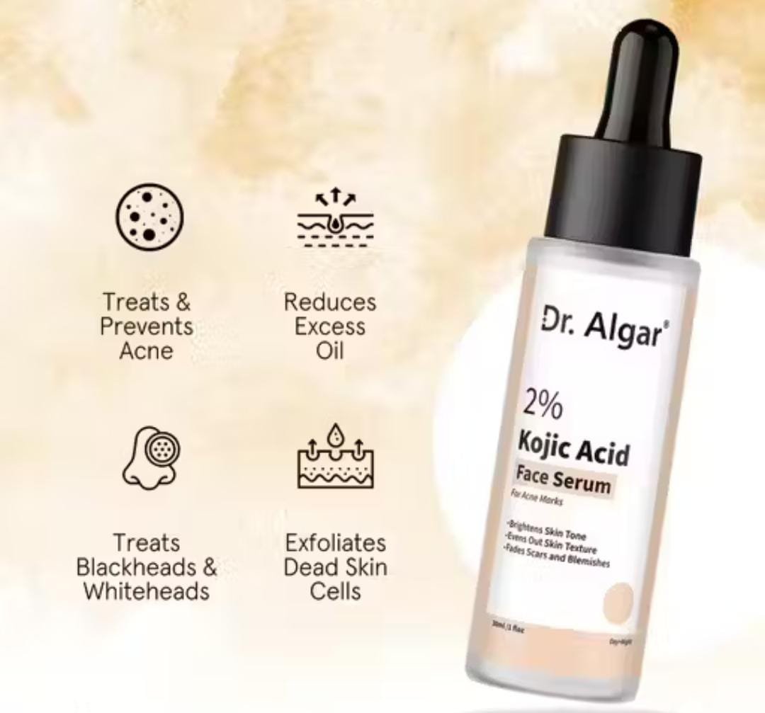 Dr. Algar serum benefits – treats and prevents acne, reduces oil, clears blackheads and whiteheads, exfoliates dead skin cells
