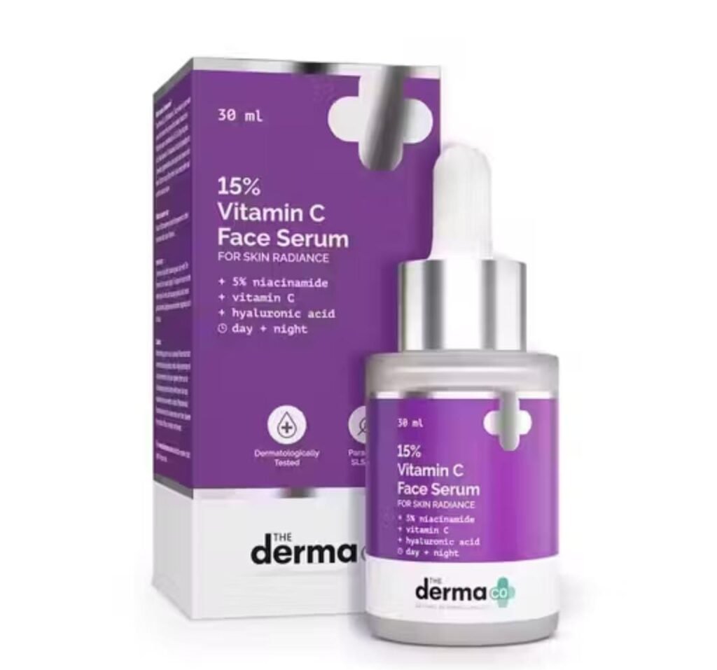 The Derma Co. 15% Vitamin C Serum – 30ml with Niacinamide and Hyaluronic Acid for skin radiance and brightening