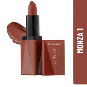 Seven Seas Lip to Lip Matte Lipstick – Shade Monza 1 with bold color and smooth matte finish