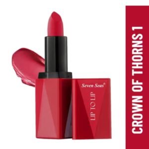 Seven Seas Lip to Lip Matte Lipstick – Shade Crown of Thorns 1 with bold color and smooth matte finish