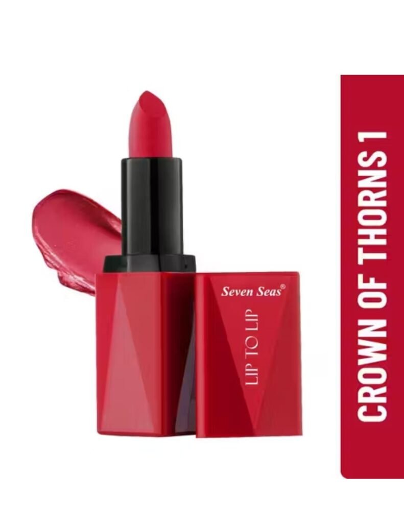 Seven Seas Lip to Lip Matte Lipstick – Shade Crown of Thorns 1 with bold color and smooth matte finish