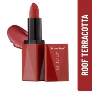 Seven Seas Lip to Lip Matte Lipstick – Shade Roof Terracotta with bold color and smooth matte finish