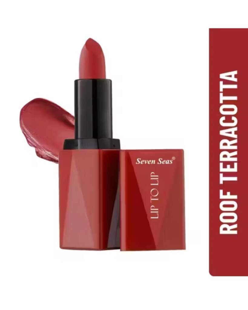 Seven Seas Lip to Lip Matte Lipstick – Shade Roof Terracotta with bold color and smooth matte finish
