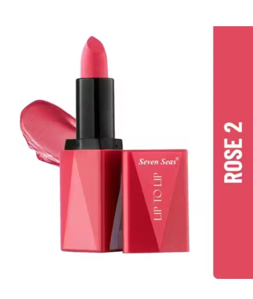 Seven Seas Lip to Lip Matte Lipstick – Shade Rose 2 with ultra matte finish and high coverage