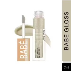 Seven Seas Babe Glittery Lip Gloss – Shade Silver with high shine and non-sticky moisturizing formula