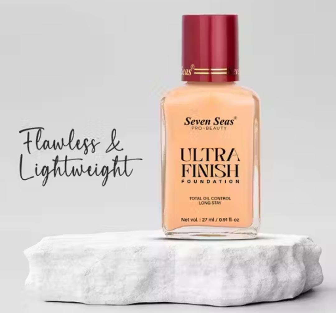 Seven Seas Foundation – lightweight texture with flawless matte coverage in Natural shade