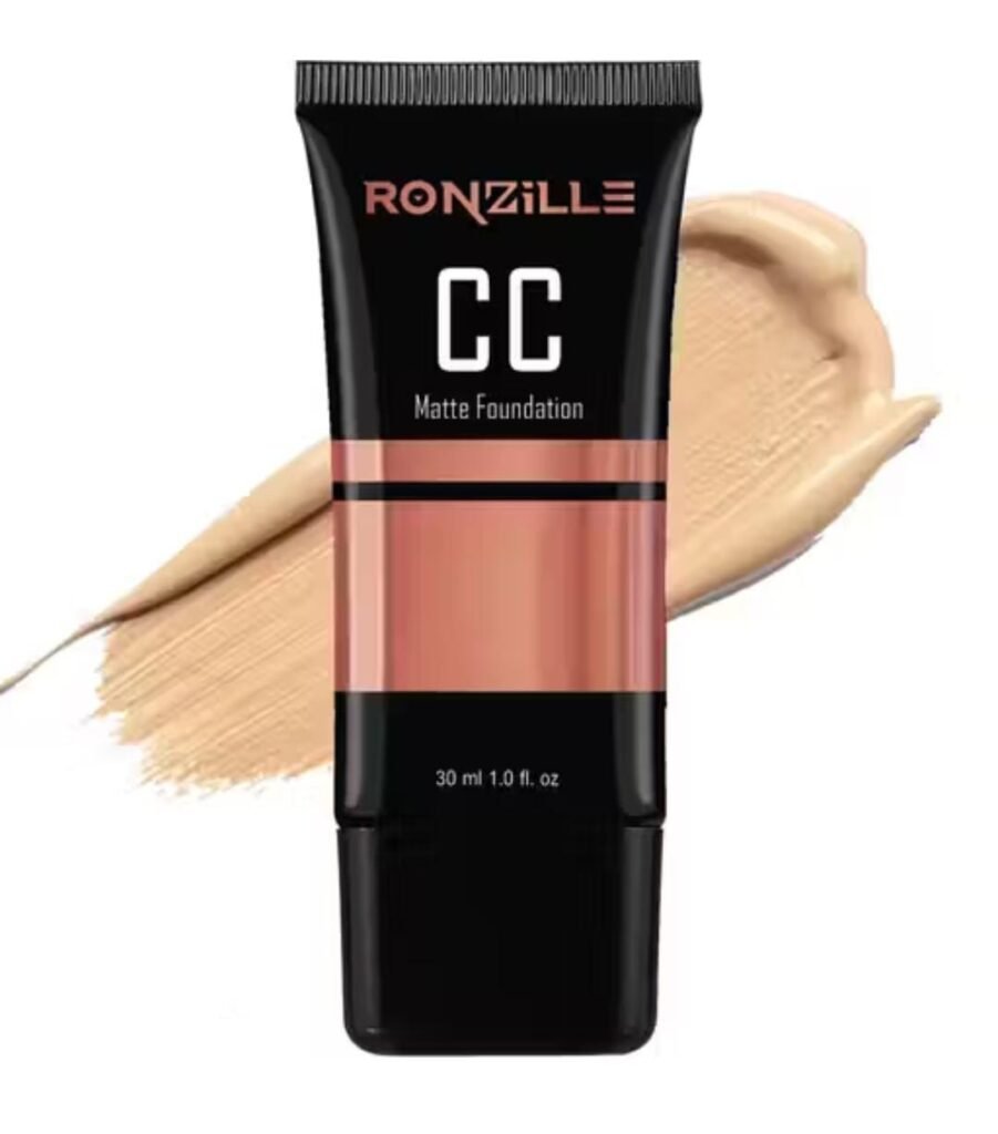 Ronzille CC+ Creme Matte Foundation – Light Shade with SPF 20 PA+++ and skin-correcting matte finish
