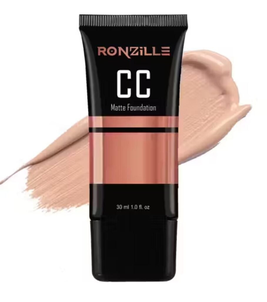 Ronzille CC+ Creme Matte Foundation – Medium Shade with SPF 20 PA+++ and skin-correcting matte finish