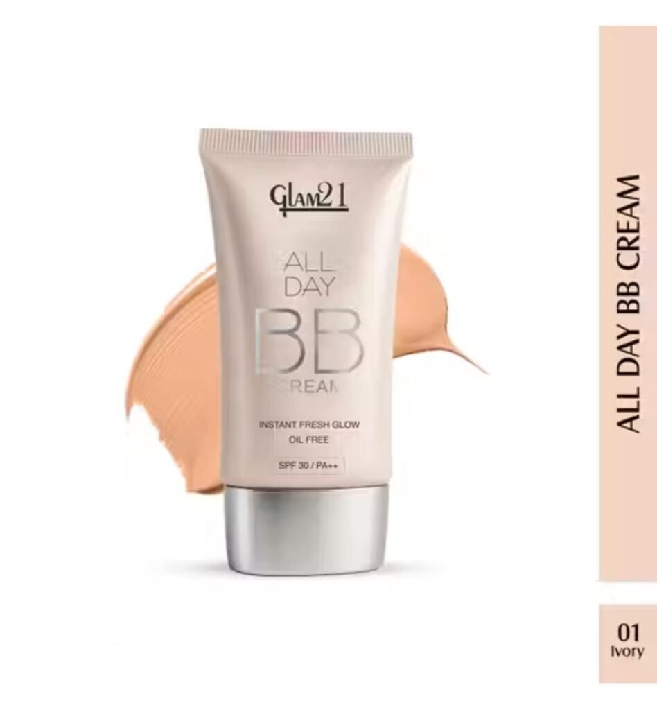 Glam21 BB Cream – Ivory Shade with SPF 30, oil-free, lightweight and non-greasy formula