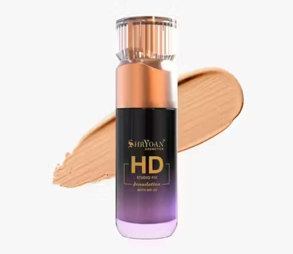 Shryoan HD Studio Fix Foundation – Shade 04 with full matte coverage, waterproof and long-lasting concealer formula
