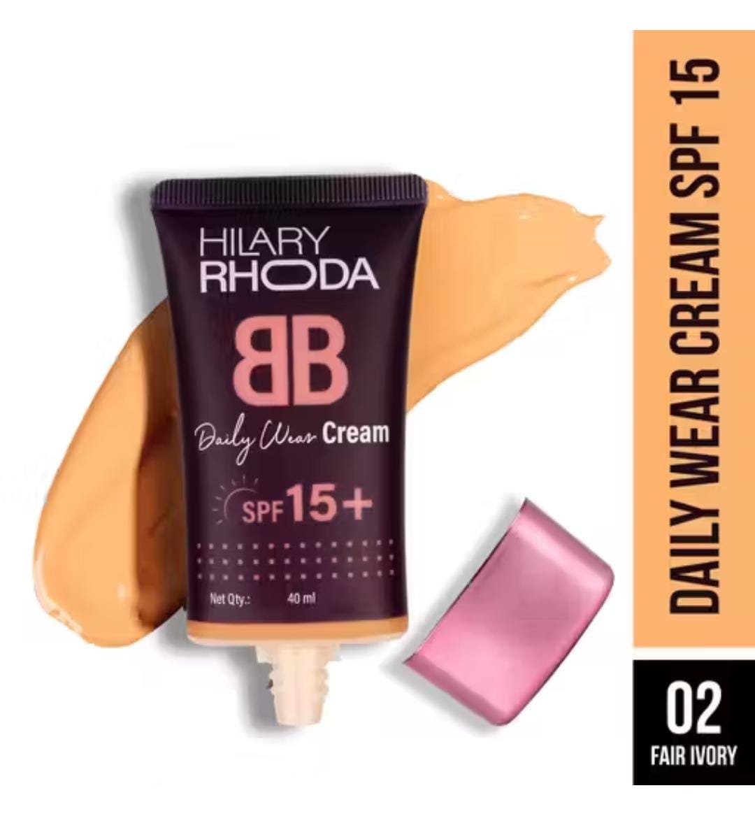Hilary Rhoda BB Daily Wear Cream – Fair Ivory Shade 02 with SPF 15, wheat germ and jojoba oil