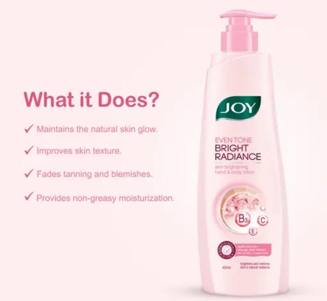 Joy Even Tone Body Lotion | 400ml | Skin Brightening & Moisture Balance with Natural Ingredients - Image 3
