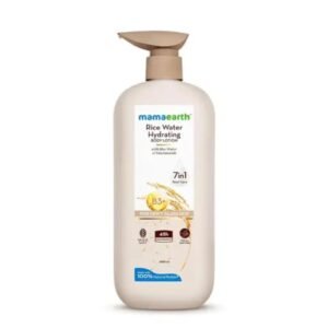 Mamaearth Rice Water Hydrating Body Lotion | 400ml | Lightweight Moisturization & Skin Repair with Natural Ingredients