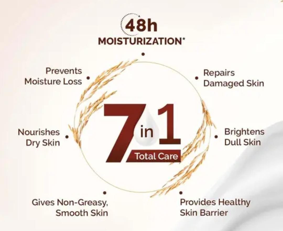 Mamaearth Rice Water Hydrating Body Lotion | 400ml | Lightweight Moisturization & Skin Repair with Natural Ingredients - Image 2