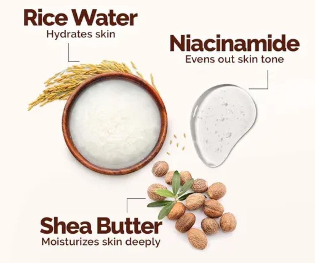 Mamaearth Rice Water Hydrating Body Lotion | 400ml | Lightweight Moisturization & Skin Repair with Natural Ingredients - Image 4