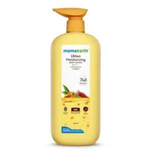 Mamaearth Ubtan Moisturizing Body Lotion | Turmeric & Saffron | 400ml | Glowing & Nourished Skin
