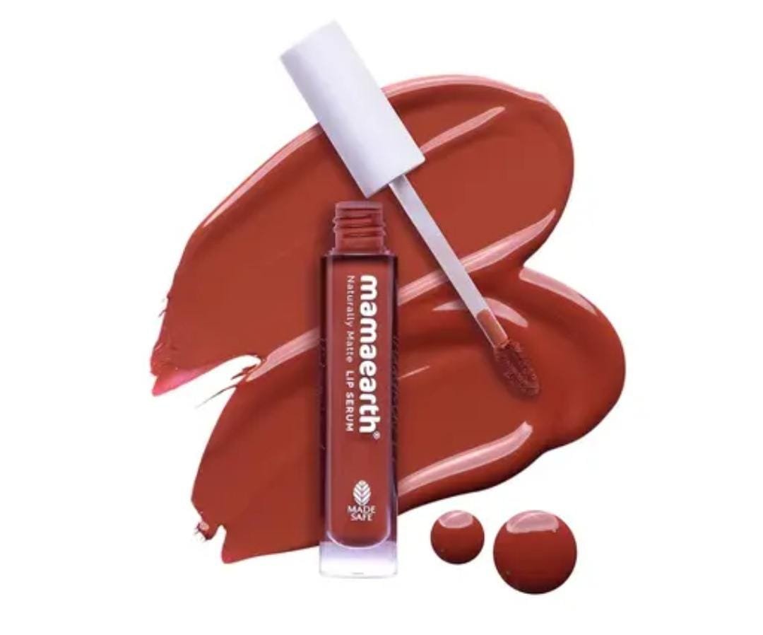Mamaearth Naturally Matte Lip Serum | Matte Liquid Lipstick | Chocolate Truffle | With Vitamin C & E | 3ml | Up to 12-Hour Stay - Image 2