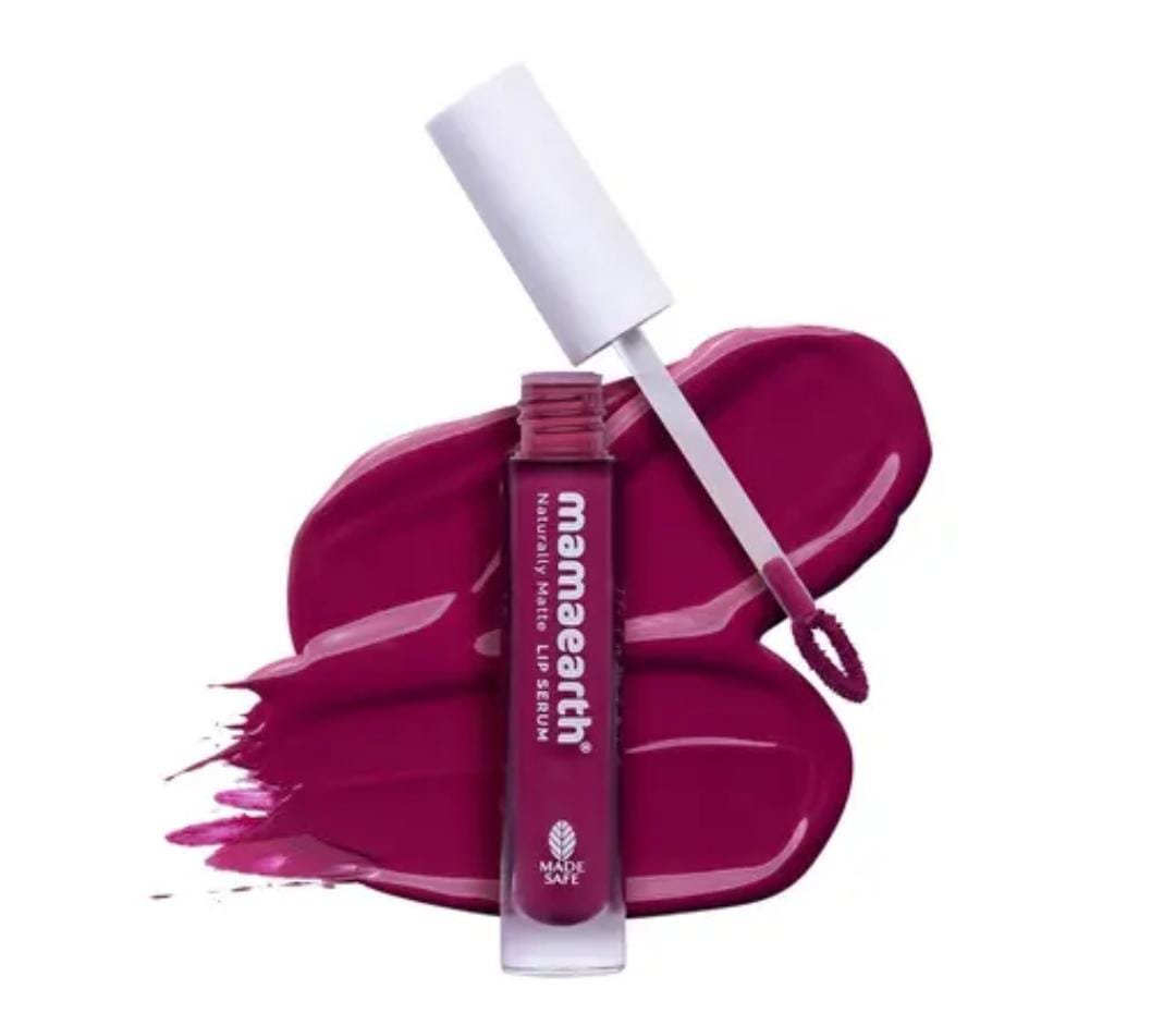 Mamaearth Naturally Matte Lip Serum | Matte Liquid Lipstick | Berrydict Magenta | With Vitamin C & E | 3ml | Up to 12-Hour Stay - Image 3