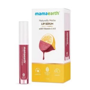Mamaearth Naturally Matte Lip Serum | Matte Liquid Lipstick | Rosy Nude | With Vitamin C & E | 3ml | Up to 12-Hour Stay