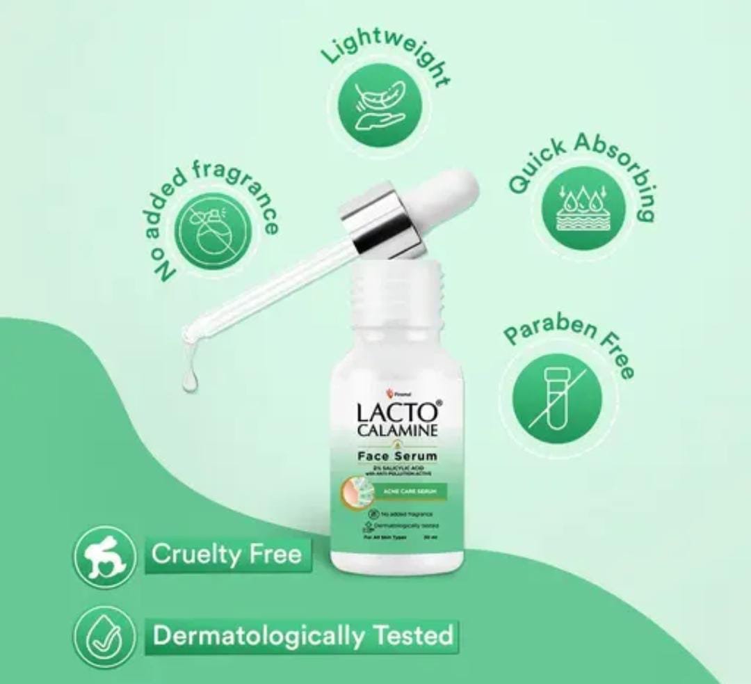Lacto Calamine 2% Salicylic Acid Face Serum | 30ml | For Acne, Blackheads, Oil Control & Pores | Dermatologically Tested & Fragrance-Free - Image 4