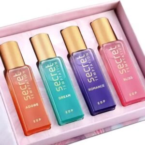 Secret Temptation Perfume Gift Set for Women | Pack of 4 × 20ml | Adore, Romance, Bliss & Dream | Premium Long-Lasting Fragrance
