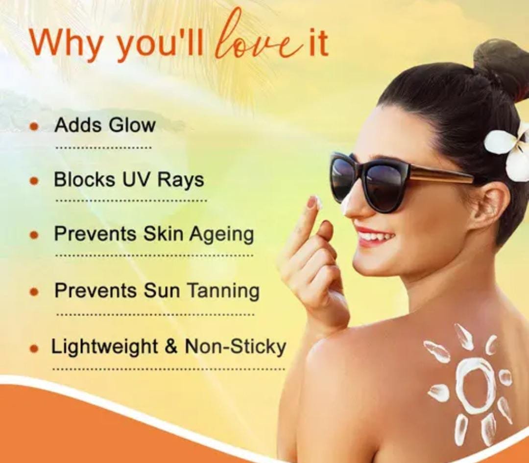 Globus Naturals Vitamin C Sunscreen Cream | With Coconut & Papaya | Sun Protection for All Skin Types | 100gm × 2 Pack - Image 2