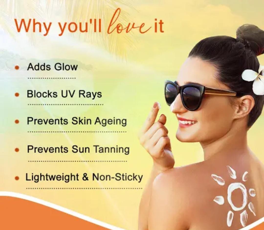 Globus Naturals Vitamin C Sunscreen Cream | With Coconut & Papaya | Sun Protection for All Skin Types | 100gm × 3 Pack - Image 3