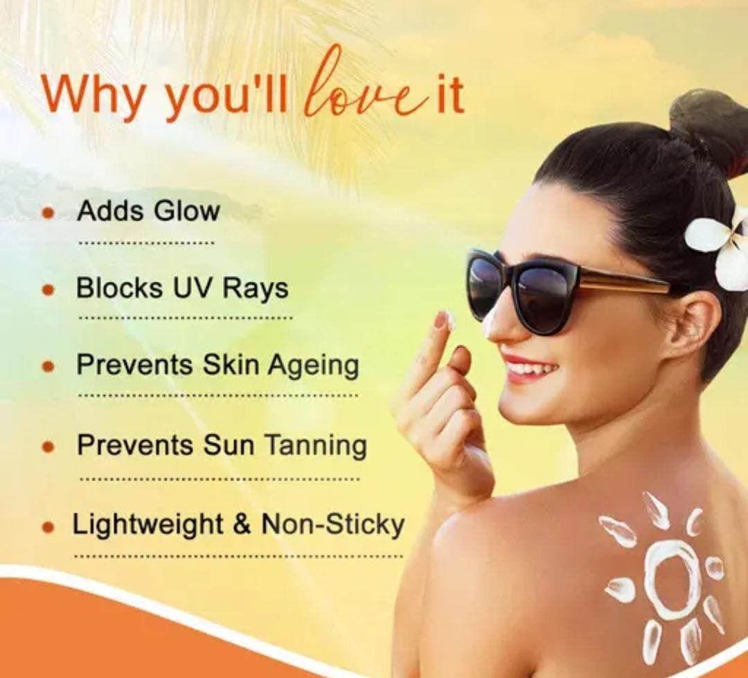 Globus Naturals Vitamin C Sunscreen Cream | With Coconut & Papaya | Sun Protection for All Skin Types | 100gm × 5 Pack - Image 3