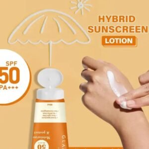 Glamveda Hybrid Sunscreen Lotion SPF 50 PA+++ | Moisturizing, Water & Sweat Resistant | 100ml Single Pack | Professional Ultra Soothing & Mattifying Sunscreen