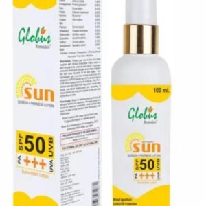 Globus Naturals Sunscreen Lotion | Broad-Spectrum Sun Protection | Herbal Moisturizing Formula | 100ml Single Pack