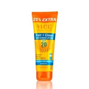 VLCC Fair + Glow Sunscreen Lotion SPF 20 PA++ | 100g + 25% Extra | Brightening Formula