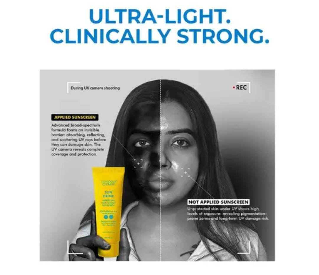 Conscious Chemist Dewy Ceramide Sunscreen SPF 50 PA++++ | UVA/UVB & Blue Light Protection | Fragrance-Free | For Oily & All Skin Types | Sun Drink | 20g - Image 2