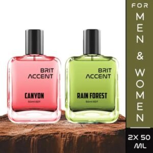 Brit Accent Combo Eau de Toilette | Rainforest & Canyon | Premium Long-Lasting Unisex Fragrance Duo | 2 × 50ml