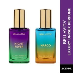 Bella Vita Luxury Perfume Gift Combo | Night Fever & Narco | Premium Long-Lasting Unisex Eau de Parfum Duo | Pack of 2 × 20ml