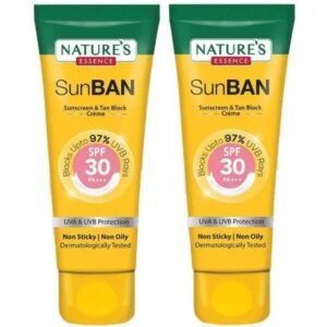 Nature’s Essence Sunban Sunscreen SPF 30 PA+++ | Broad-Spectrum Protection | Pack of 2 × 100ml