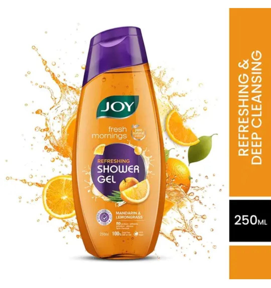 Joy Multipack Body Wash | Pack of 3 × 250ml | Green Tea & Coriander, Mint & Eucalyptus, Mandarin & Lemongrass | Premium Refreshing Body Cleanser Set - Image 4