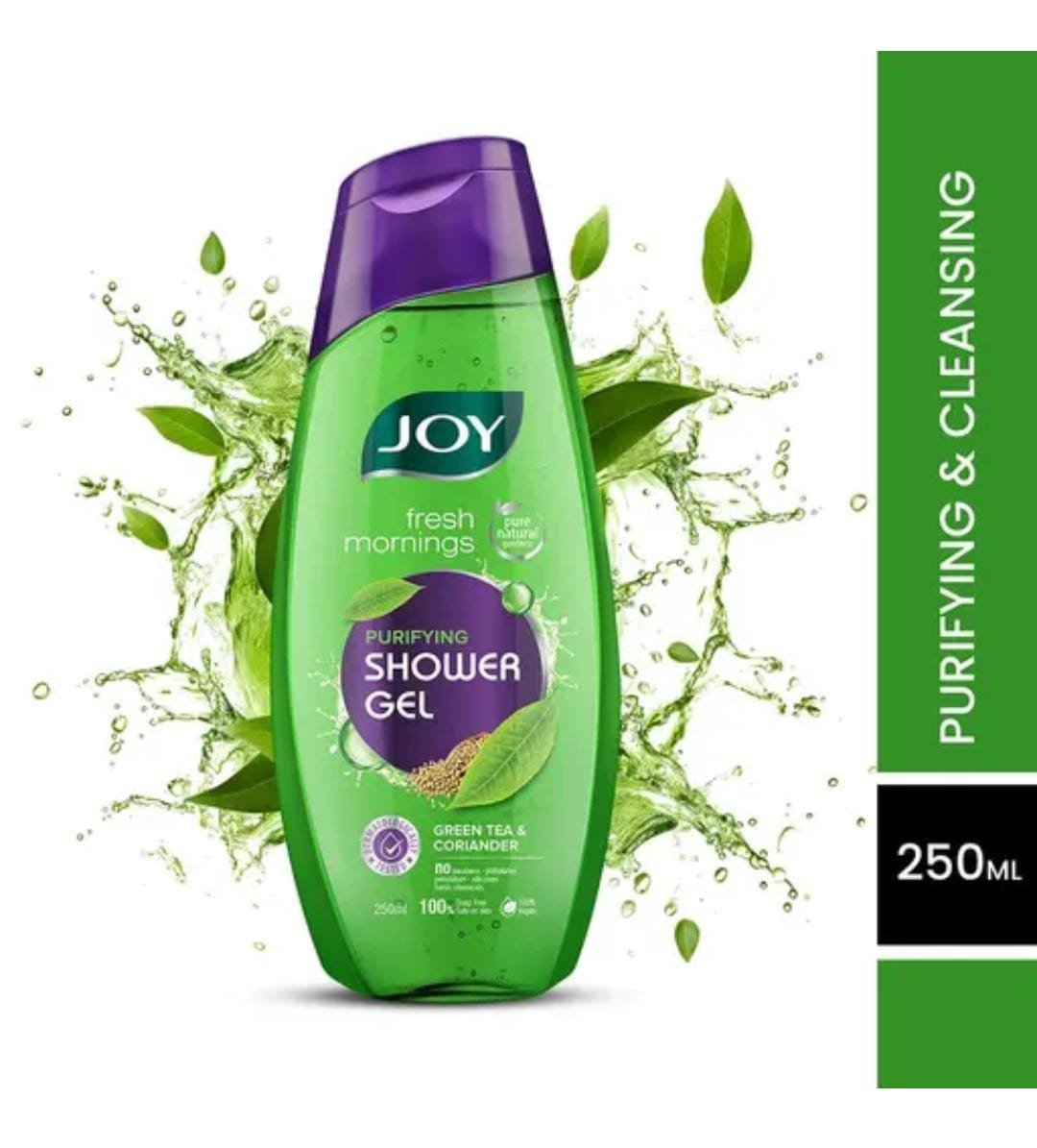 Joy Multipack Body Wash | Pack of 3 × 250ml | Green Tea & Coriander, Mint & Eucalyptus, Mandarin & Lemongrass | Premium Refreshing Body Cleanser Set - Image 3