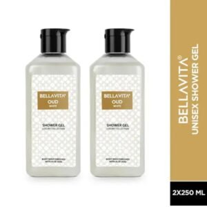Bella Vita Luxury Oud White Unisex Body Wash Combo | Pack of 2 × 250ml | Premium Shower Gel for Men & Women