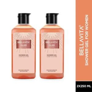 Bella Vita Luxury Glam Women Body Wash Combo | Pack of 2 × 250ml | Premium Shower Gel with Aloe Vera
