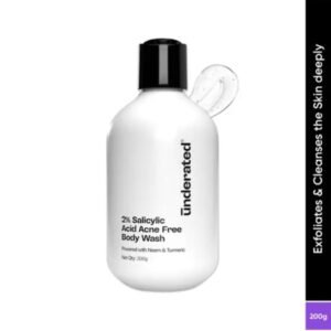 Underated Salicylic Acid 2% Acne-Free Body Wash | 200g | Powered with Neem & Turmeric