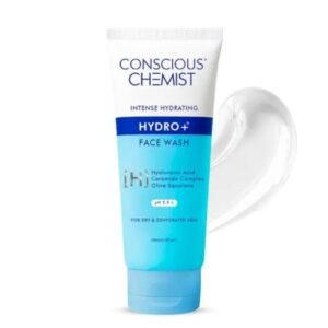 Conscious Chemist Hydro+ Gentle Face Wash | 100ml | Hydrating Cleanser with Hyaluronic Acid, Ceramides & Ginseng Extracts | For Dry & Dull Skin | Unisex